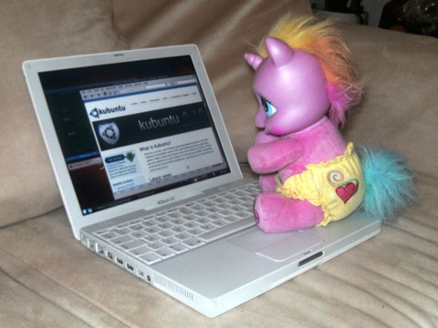 Pink unicorn pony kubuntu Pink unicorn pony using Kubuntu